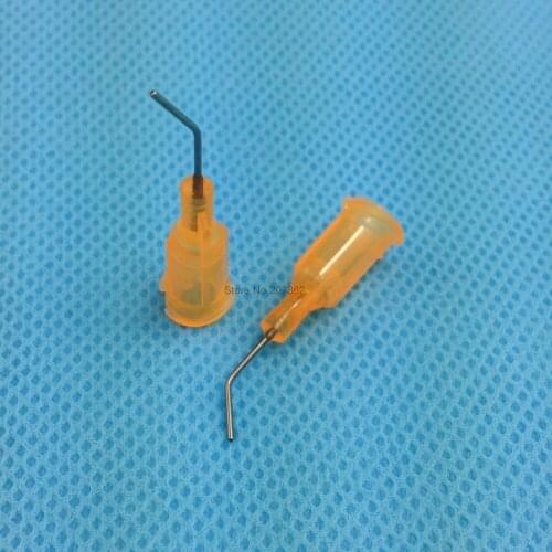 50pk 23gauge 45degree-prebent 1/2-inch Blunt Needle Dispense Tip ,Glue Dispensing Needle