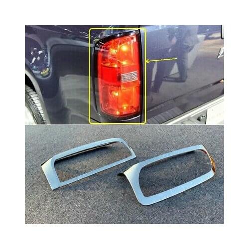 ABS Chrome Rear Tail Light Lamp Cover Trim 2pcs For Chevrolet Colorado 2015-2019