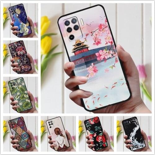 3D Emboss Flower Case For Oppo Reno5 Lite Cover Cute Relief Case For Oppo Reno5 F Phone Case Reno 5 Lite 5F Reno5 Z 5Z 5G Coque