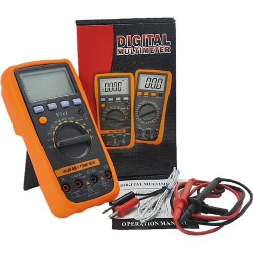 Auto Range Digital Multimeter VC86 3 1/2 1000V DMM Temperature Meter w/NCV hFE Test & LCD Backlight Vici Multimetro Tester