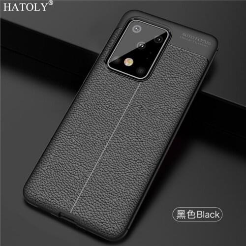 For Samsung Galaxy S20 Ultra Case Luxury Leather Soft Silicone Back Cover Case S20 Ultra Phone Bumper Case For Samsung S20 Ultra