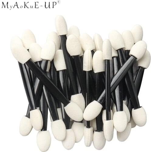25pcs/set Double-Head Sponge Eye Shadow Eyeliner Brush Black Applicator Beauty Makeup Tools Foundation Makeup Brushes Tool Set