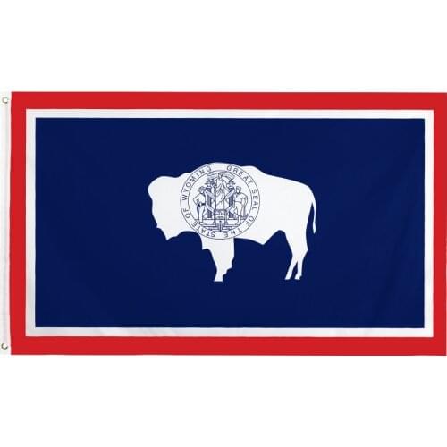 3x5ft usa american wyoming state flag