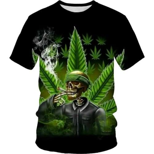 Leaf old man summer fashion new shirt men’s T-shirt 3D printed shirt new 3D printed casual cool loose top