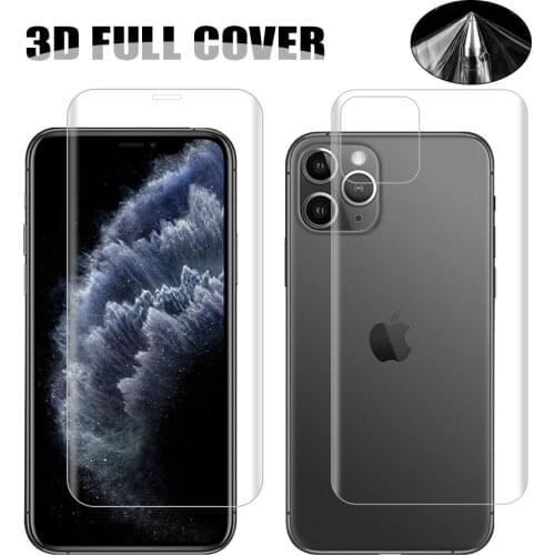 2pcs Hydrogel Sticker Front + Back Soft Film For iPhone 11 Pro Max Full Cover Protector For iPhone X Xs Max Xr 7 8 Plus