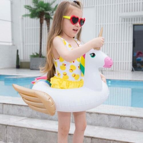Ins original color unicorn split swimming ring baby inflatable seat ring lifebuoy