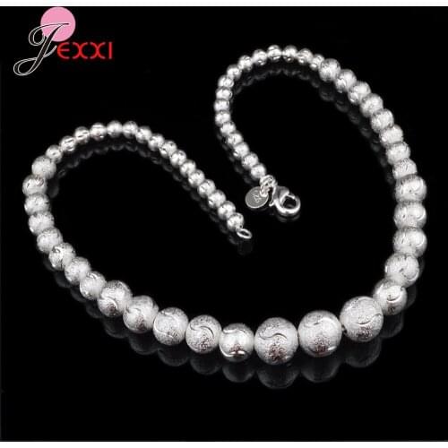 925 Sterling Silver Women Korean Trend Chain Necklaces Chokers Fashion Lovers Jewelry Gift Accessories