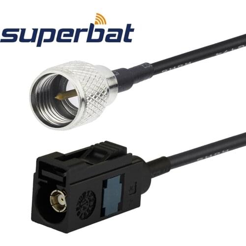 Superbat Fakra A Jack to Mini-UHF Plug Coaxial Pigtail Cable for CB Radio Motolora Baofeng Kenwood RG174 20cm