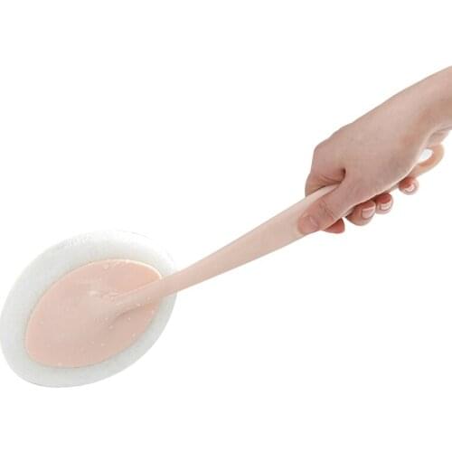 Long Handle Brush Eraser Magic Sponge Kitchen Toilet Bathroom Sponge Brush Long Handle Household Cleaning Pot Brush Tool