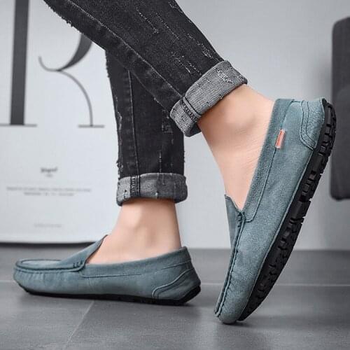 Summer Autumn Men Original Casual Fashion Boat Shoes Genuine Leather Casual Comfortable Loafers Breathable Slip on Loafers