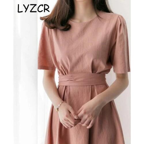 Льняные летние платья LYZCR China At AliExpress