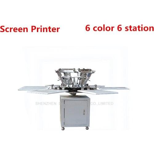 1Set 6 Color 6 Station T-shirt Screen Printing Machine Tshirt Making Machine