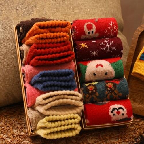 Fashion Cotton Socks 5Pairs/Set Warm Socks Christmas Socks Womens Plus Size Fashions Crazy Socks Women Clothing