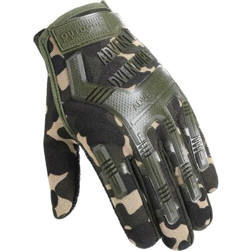 Army Combat Tactical Gloves Men Women Full Finger Camouflage Paintball Military Gloves Anti-skid Riding Shoot Bicycle Mittens