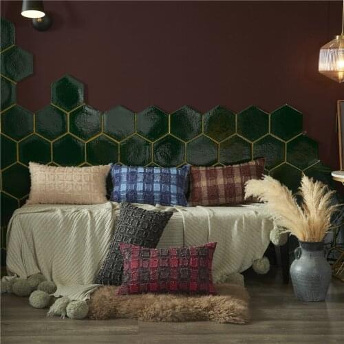 Polyester Cotton Pillow Cover Square Double-sided Pillowcase Home Living Room Pillowcase Hospital Hotel Waist Pillow