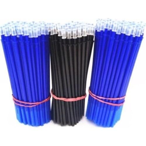 200Pcs Erasable Pen Refills Set Blue Black Ink Writing Gel Pens Refills Washable handle for School Office Stationery Supplies