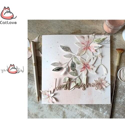 Best Wishes Words Metal Cutting Dies Scrapbooking Stencil Die Cuts Card Making DIY Decorative Craft Embossing New Dies For 2019