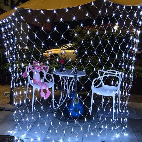 1.5*1.5M 4*1.5M LED Net Mesh String Light Window Curtain Icicle Light Outdoor Christmas Garland Light For Wedding Party Decor