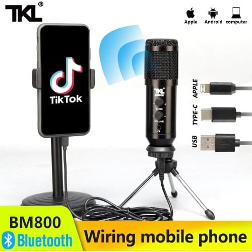TKL BM800 USB micropphone Live Mobile Phone Microphone computer Condenser Mic Youtube Video Android Bluetooth Music Sing Record