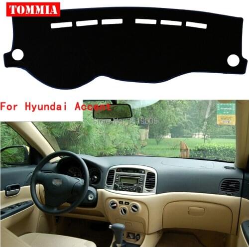 TOMMIA Interior Dashboard Cover Light Avoid Pad Photophobism Mat Sticker For Hyundai Accent