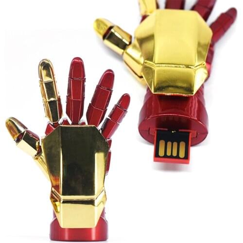 Usb Flash Drive 64GB Robotic Hand Usb Stick 128GB 32GB Cool Robot Pendrive 16GB 8GB 4GB Memory Stick Pen Drive U Disk No Lights