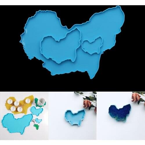 1 Pcs African Continent Pendant Silicone Mold Tray UV Epoxy Resin Key Chain Charm Mould For DIY Craft Pendants Jewelry Making