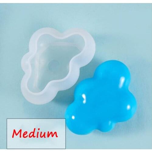 1pc White S/M/L Size Cloud Shape Chocolate Mould Pudding Candy Soap Candle Molds Baking Cake Decoration Tool