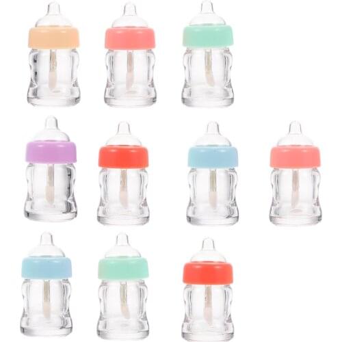 10Pcs Mini Bottle Design Lip Gloss Bottles Lovely Lip Gloss Containers