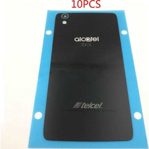 10Pcs New Glass Battery Door Back Cover Housing Case For Alcatel Onetouch Idol 4 OT 6055 OT6055 OT6055K 6055U With NFC