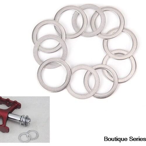 10Pcs Bicycle Pedal Spacer Crank Cycling Bike Stainless Steel Ring Washers