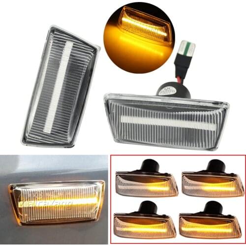 2Pcs LED Dynamic Side Marker Light For Opel Insignia Astra H Zafira B Corsa D Sequential Flashing Light For Chevrolet Cruze