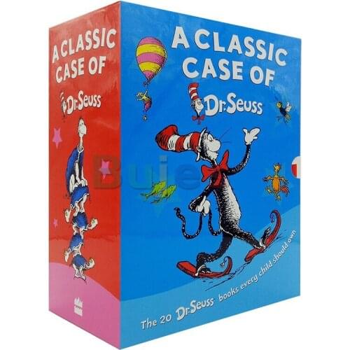 20 books/set, A Classic Case of Dr Seuss the cat in the hat , Children Fun English Picture Story Books