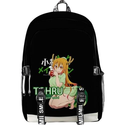 2021 Miss Kobayashis Dragon Maid 3D Anime Primary Middle School Students Schoolbag Laptop Backpack Boys Girls Travel Backpack