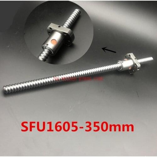 2019 Real Rushed Cnc Router Parts AXK Linear Rail Sfu1605 Ballscrew Set : 1 Pc Ball Screw - L350mm + 1605 Nut For Cnc Parts
