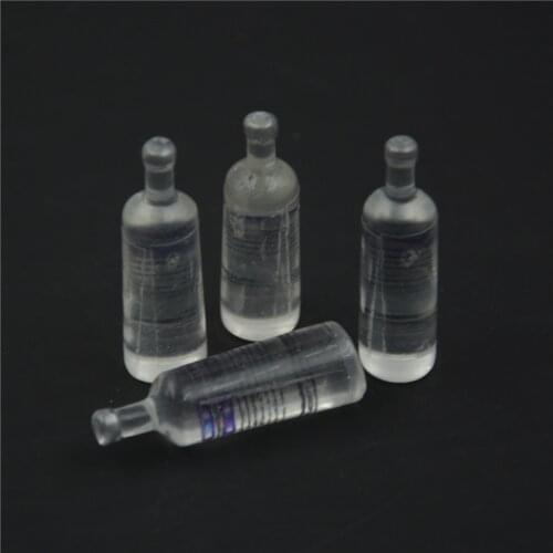 4pcs 1/6 Scale Resin Wine Bottle Model Ornament Food Pretend Play Doll Toy Kitchen Dollhouse Miniature Accessory