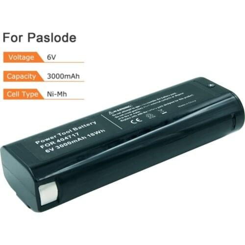 LERRONX High Capacity 3000mAh 6V Ni-MH rechargeable battery for Paslode Power Tools 404717 B20544E BCPAS-404717 Nimh bateria