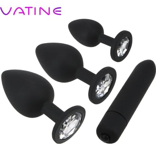 VATINE Anal Plug Bullet Vibrator Set Sex Toys for Women Men Adult Products Prostate Massager Erotic Butt Plug