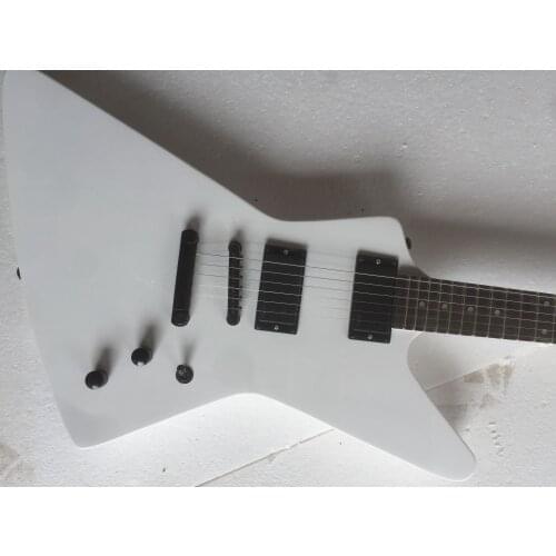 Free delivery / white black accessories high quality special shaped Guitar / customizable Chinese electric guitar