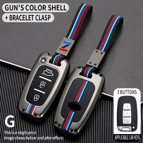 Zinc Alloy Silicone Cover Key Case Cover for Hyundai Solaris HB20 Veloster SR IX35 Accent Elantra I30 for KIA RIO K2 K3 Sportage