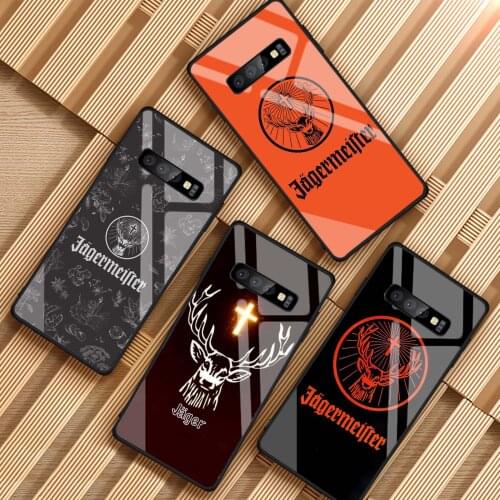 Jagermeister logo Tempered Glass Phone Case For Samsung Galaxy S8 S9 S10 S20 PLUS J6 J8 2018 NOTE 8 9 10 Cover Shell