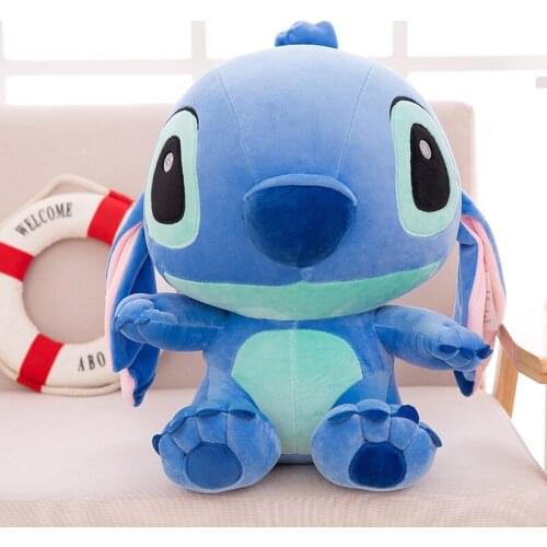 Disney 34 CM Cartoons Stitch Plush toys Blue and pink Dolls baby Soft Pillows Stuffed kids gift