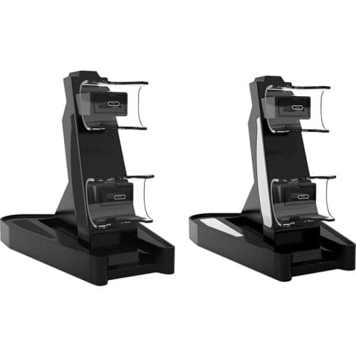 Dual USB Charging Charger Dock Stand Cradle Docking Station for PS5 Sony Playstation 5 Gaming Console Controller
