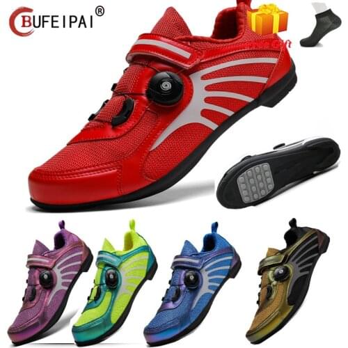 2021 HOT MTB Road bicycle men and women Ventilation shoes Suitable for Black red green mountain road universal Cycling shoes