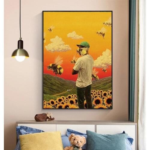 Tyler The Creator Flower Boy Rap Canvas Painting Posters and Prints Wall Art Abstract Pictures for Living RoomHome Decor Cuadros