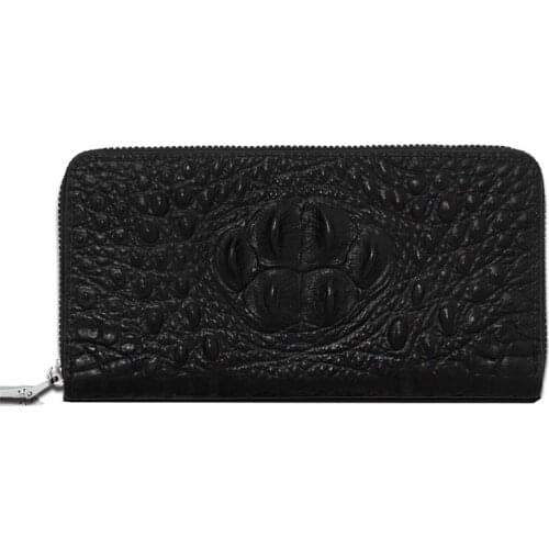 Wallet female long zipper split leather wallet crocodile pattern leather women clutch bag mobile phone bag female fashion wallet