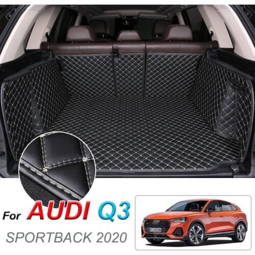 Leather Car Trunk Mat For Audi Q3 Sportback 2020 Carpet Cargo Liner Accessories Interior Boot