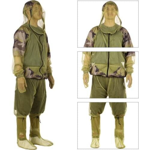 Lixada Outdoor Anti Mosquito Repellent Bug Jacket Mesh Hooded Suits Fishing Hunting Clothes Insect Protective Gloves Pants Set