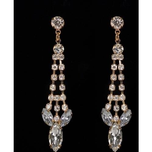 YFJEWE Summer Fashion Austrian Crystal Eyes Dangle Earrings For Women High Quality Bridal Jewelry Wholesale #E256