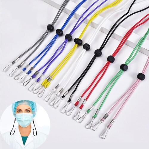 New Adjustable Face Mask Anti-Lost Lanyard Multicolor Braided Weave Ear Handy Chain Holder Mouth Cover Strap Glasses Chain Rope