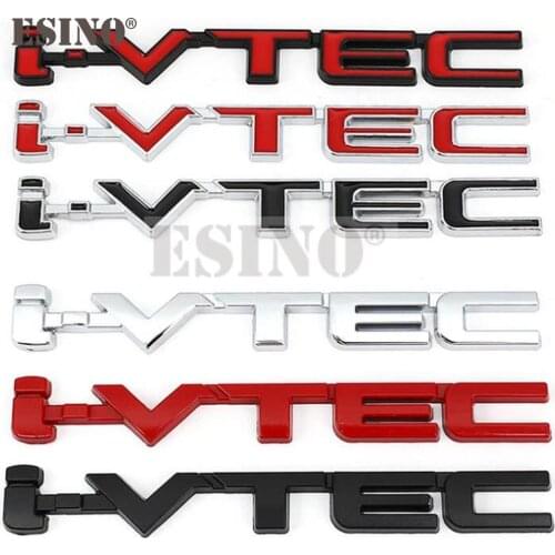 New Car Styling 3D VTEC I-VTEC Metal Chrome Zinc Alloy Emblem Car Body Badge Sticker Auto Accessory for Civic Accord Insight